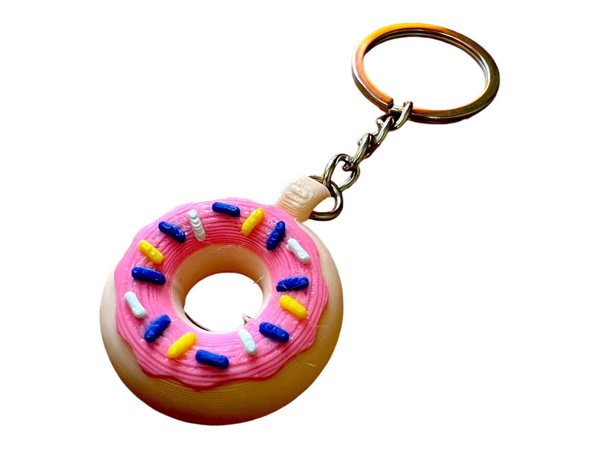 Sweet Treat Donut Keychain - Cute Foodie Accessory for Bag or Keys