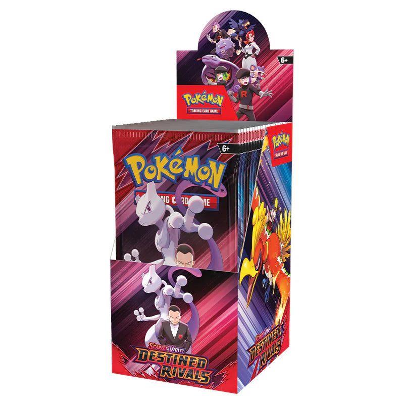 Sealed Pokémon TCG Scarlet & Violet: Destined Rivals half booster box (18 packs) – front display.”
