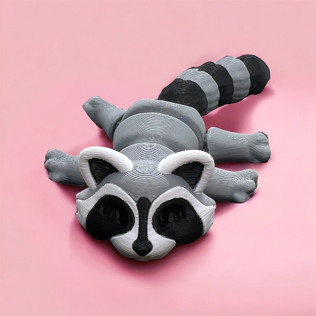 Handmade 3D Printed Articulated Raccoon | Fidget Toy | ADHD Toy | Funny Gift | Gift For Him & Her