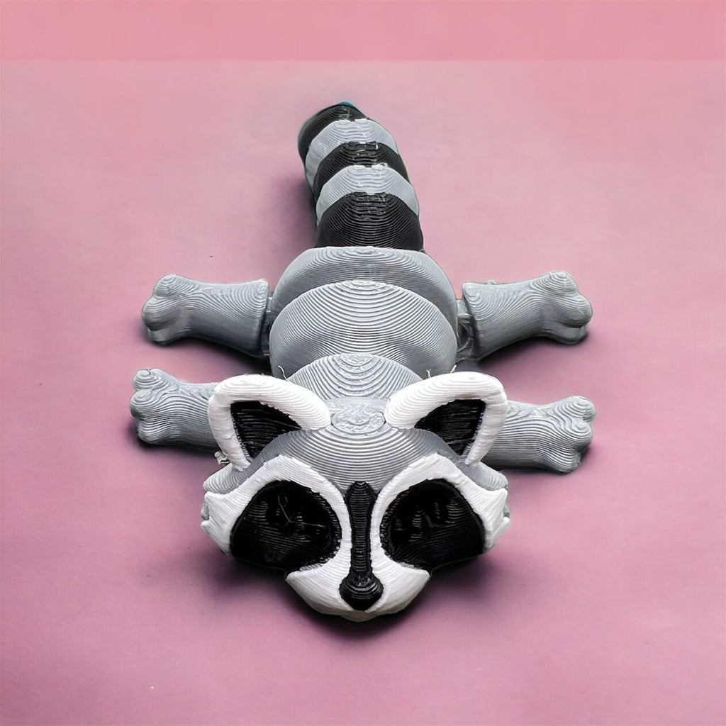 Handmade 3D Printed Articulated Raccoon | Fidget Toy | ADHD Toy | Funny Gift | Gift For Him & Her
