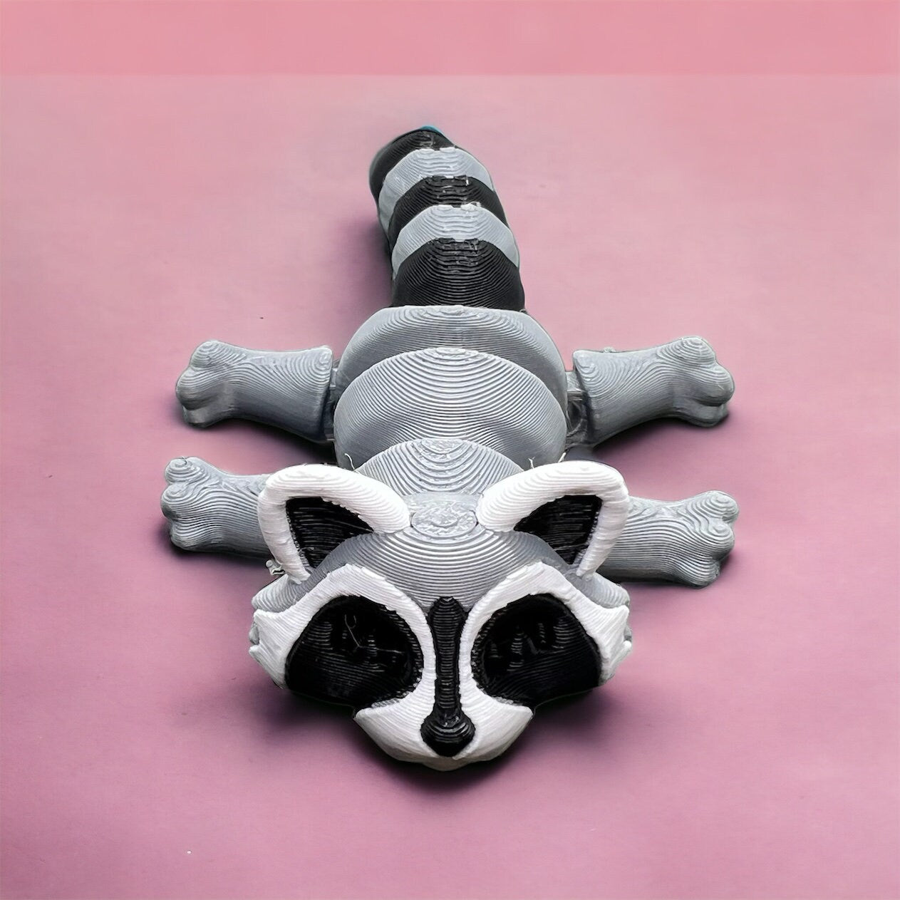 Handmade 3D Printed Articulated Raccoon | Fidget Toy | ADHD Toy | Funny Gift | Gift For Him & Her