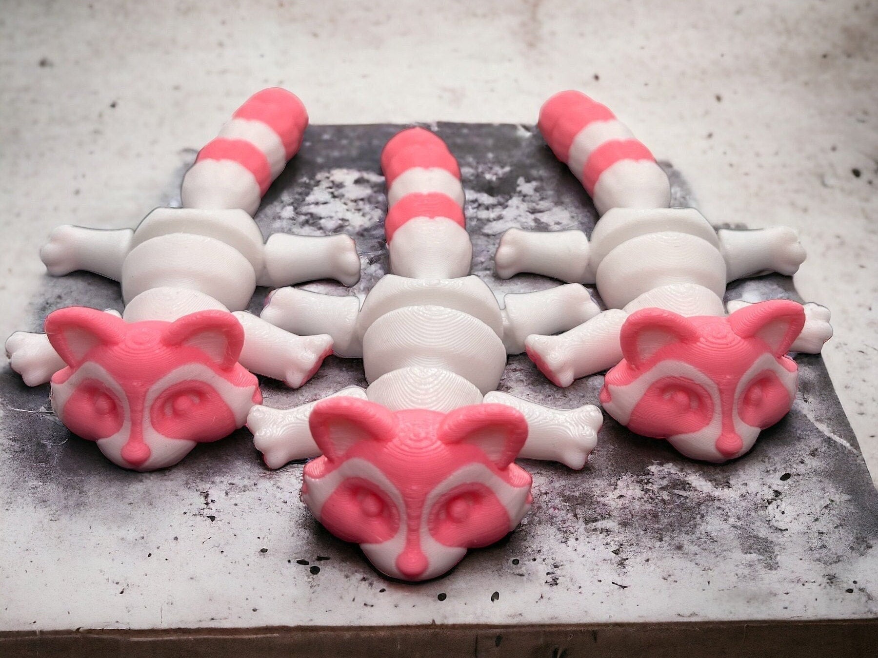 Raccoon Fidget Toy - Cute 3D Printed Raccoon Toy for Relaxation | ADHD | Stocking Filler