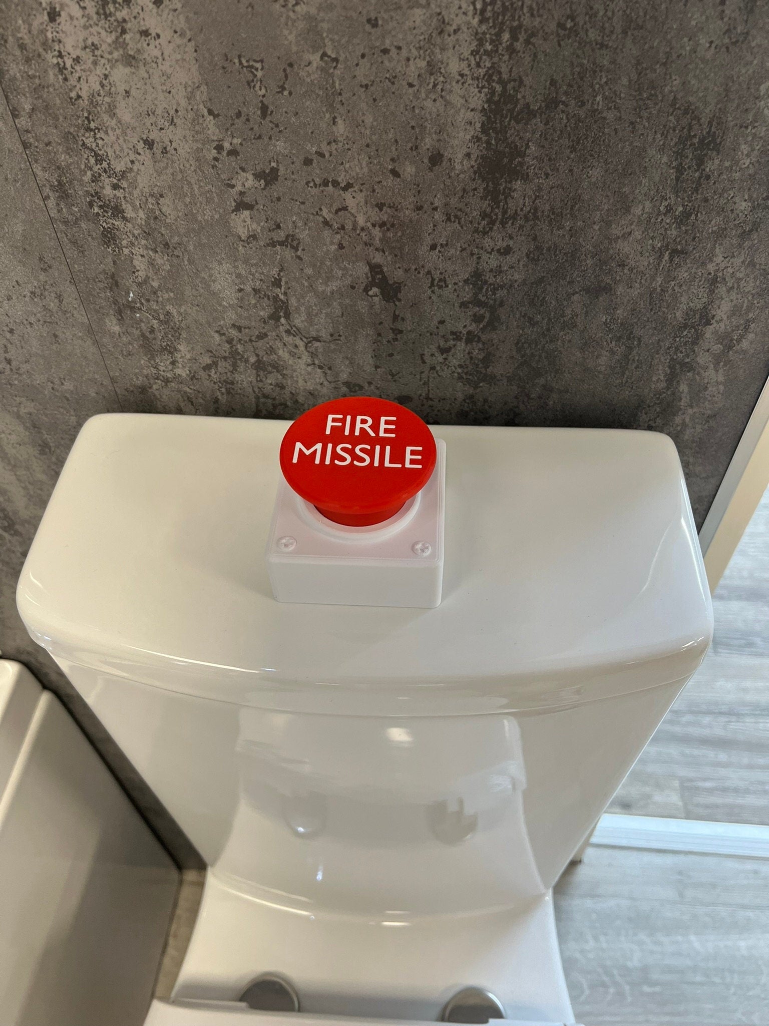 Fire Missile Toilet Flush Button Cover | Fathers Day Gift | Funny Bathroom Decor | Gag Gift | Novelty Flush Button | Gifts for Him