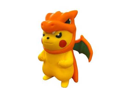 Adorable 3D Printed Pikachu Cosplay Charizard Figure: Collectible Nintendo Fan Art