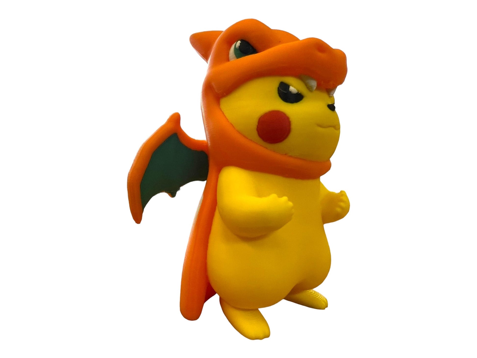 Adorable 3D Printed Pikachu Cosplay Charizard Figure: Collectible Nintendo Fan Art