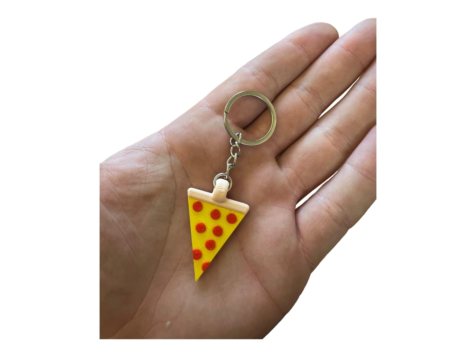 Pizza Lover's Essential! 3D Printed Slice Keychain Charm
