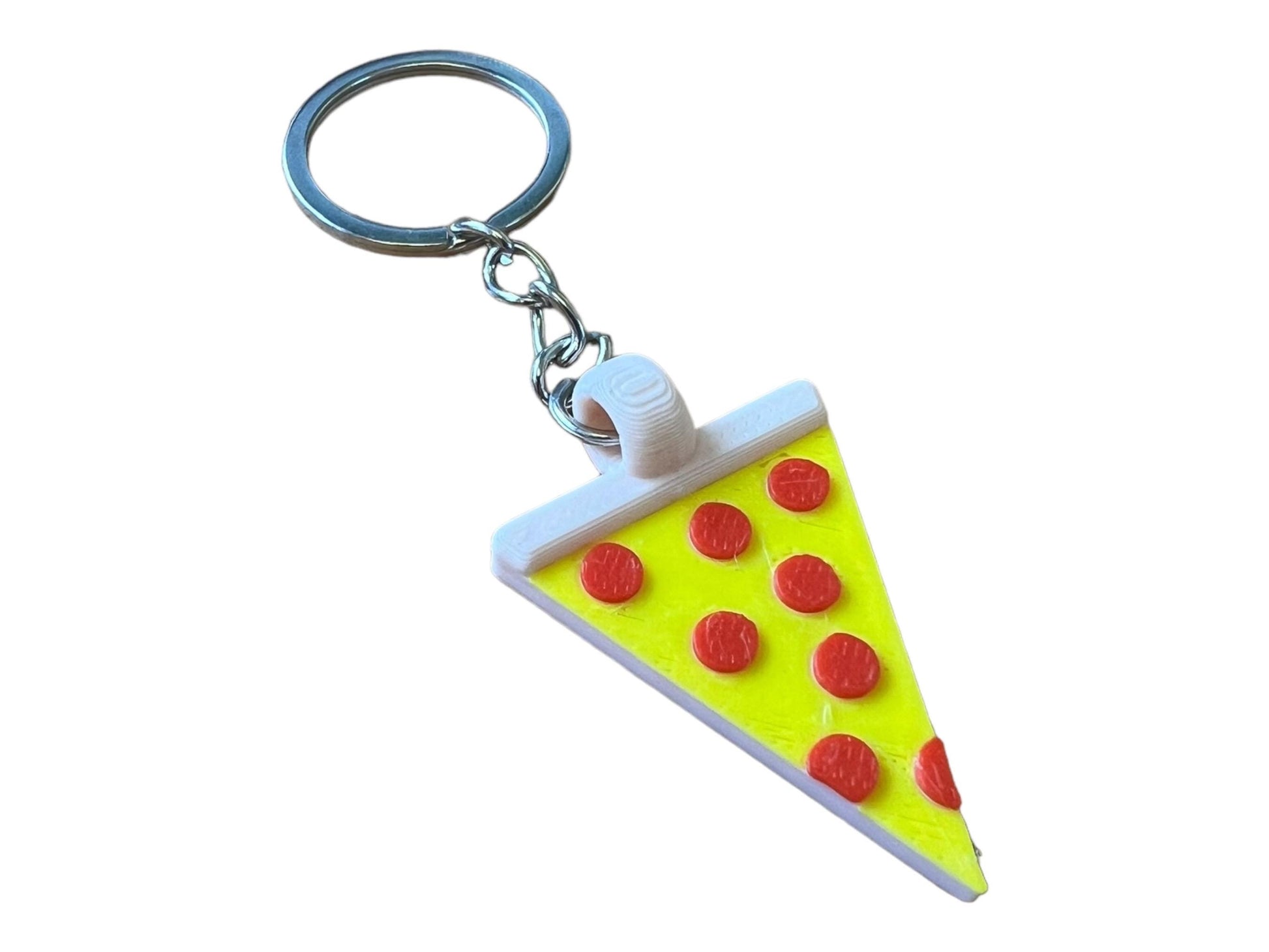 Pizza Lover's Essential! 3D Printed Slice Keychain Charm