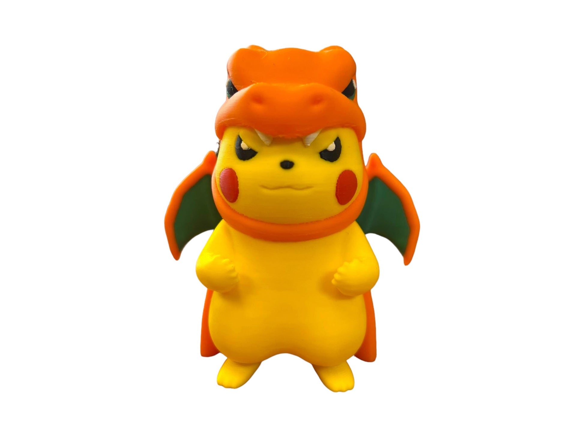 Adorable 3D Printed Pikachu Cosplay Charizard Figure: Collectible Nintendo Fan Art