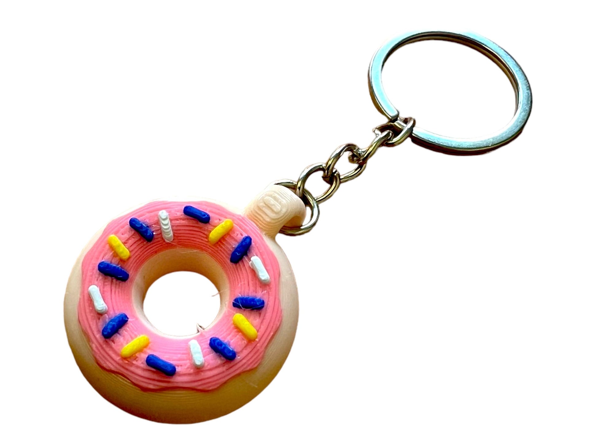 Sweet Treat Donut Keychain - Cute Foodie Accessory for Bag or Keys