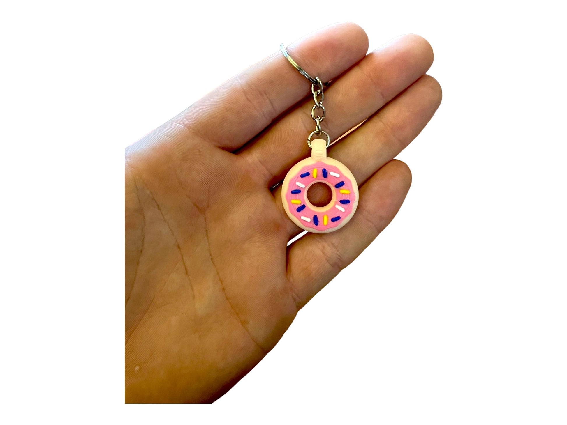 Sweet Treat Donut Keychain - Cute Foodie Accessory for Bag or Keys