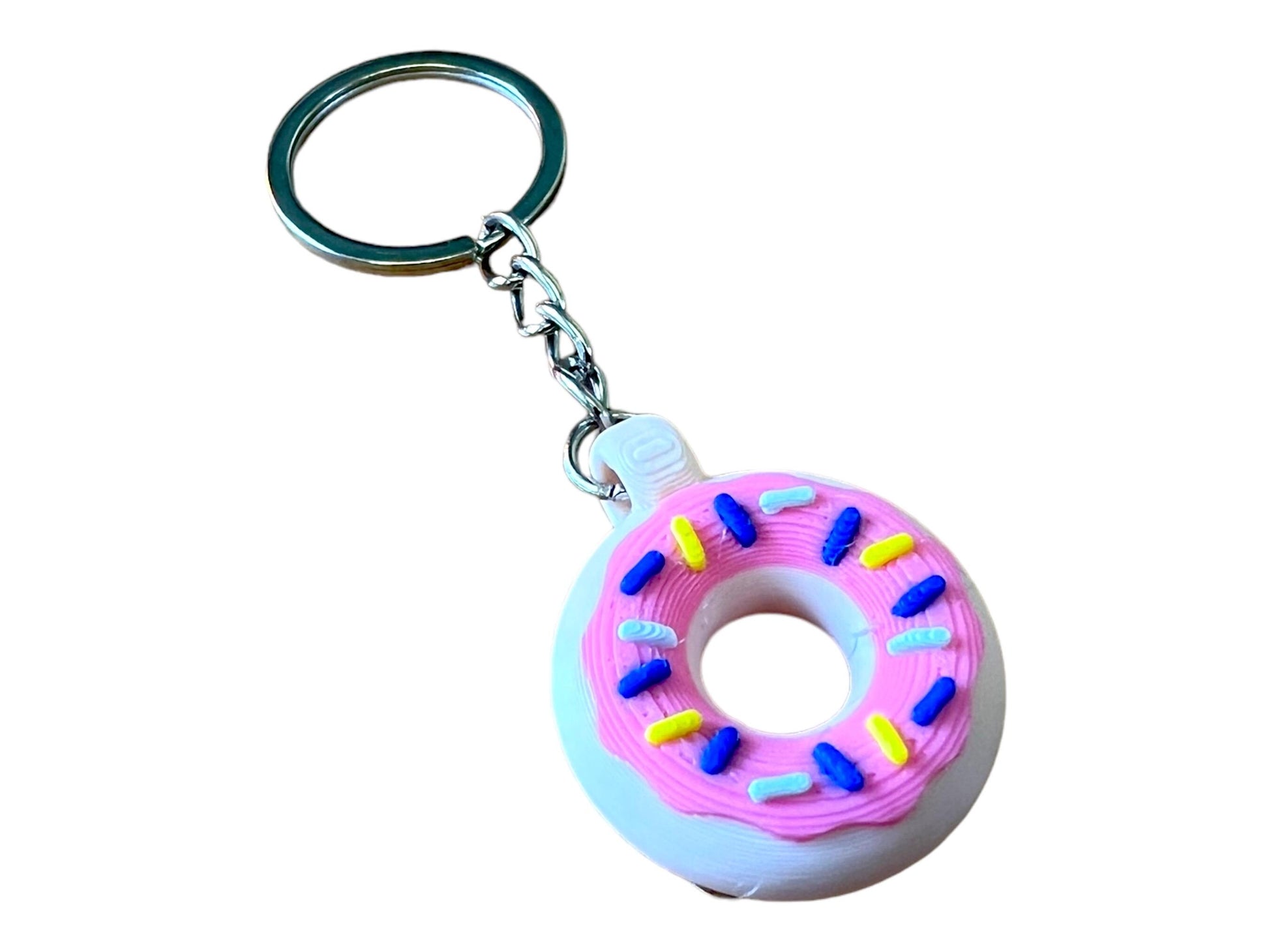 Sweet Treat Donut Keychain - Cute Foodie Accessory for Bag or Keys