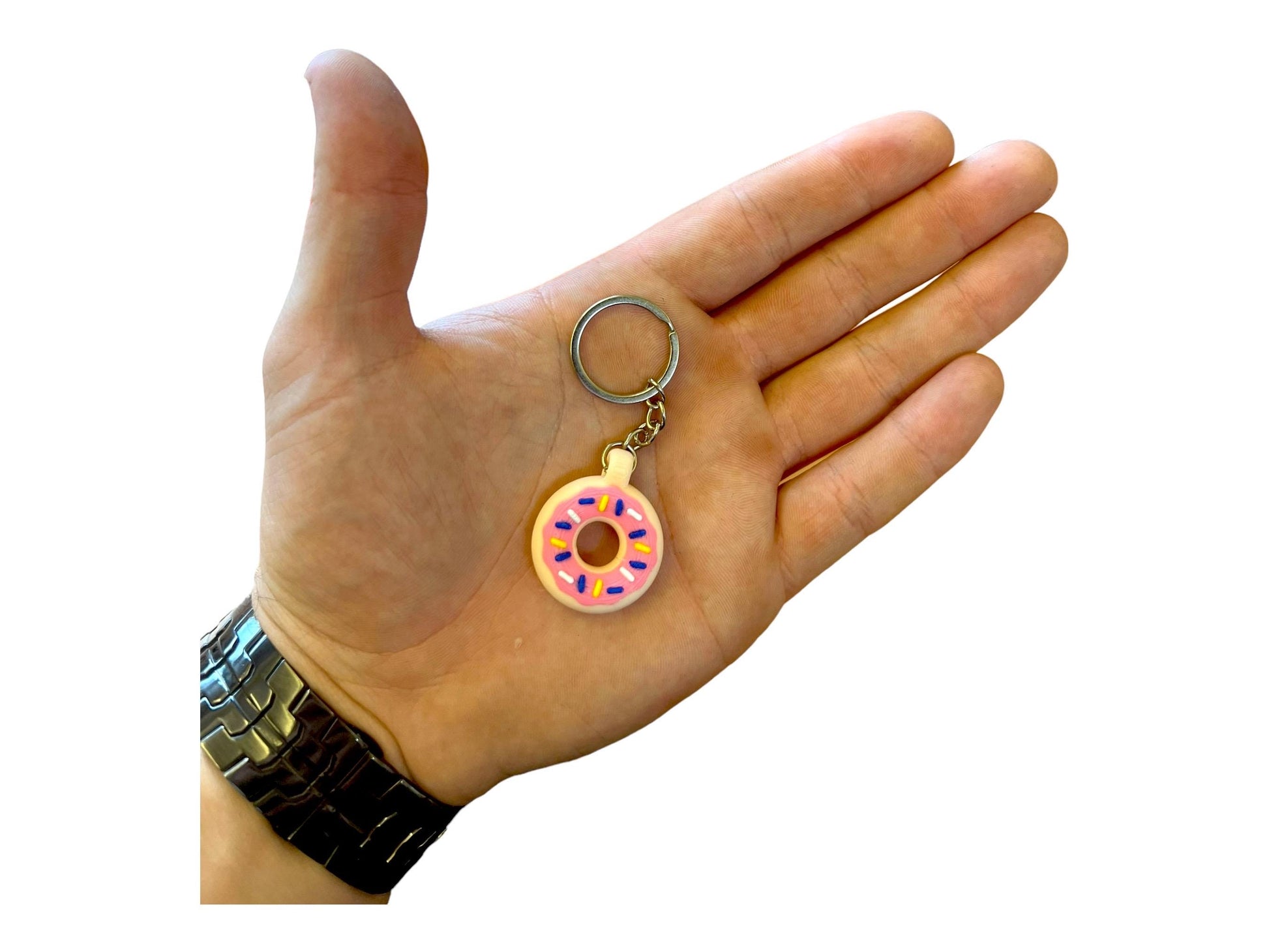 Sweet Treat Donut Keychain - Cute Foodie Accessory for Bag or Keys