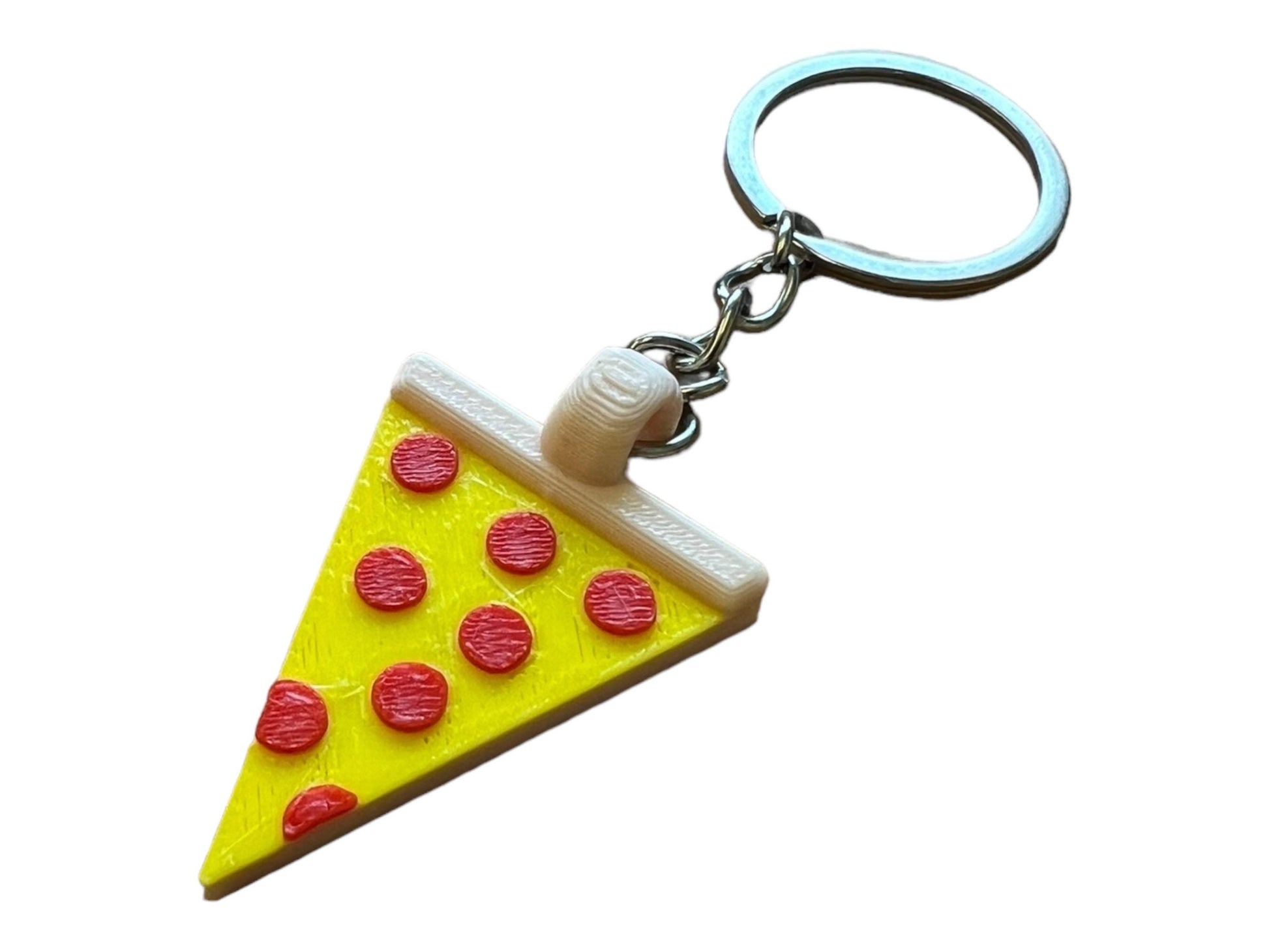 Pizza Lover's Essential! 3D Printed Slice Keychain Charm