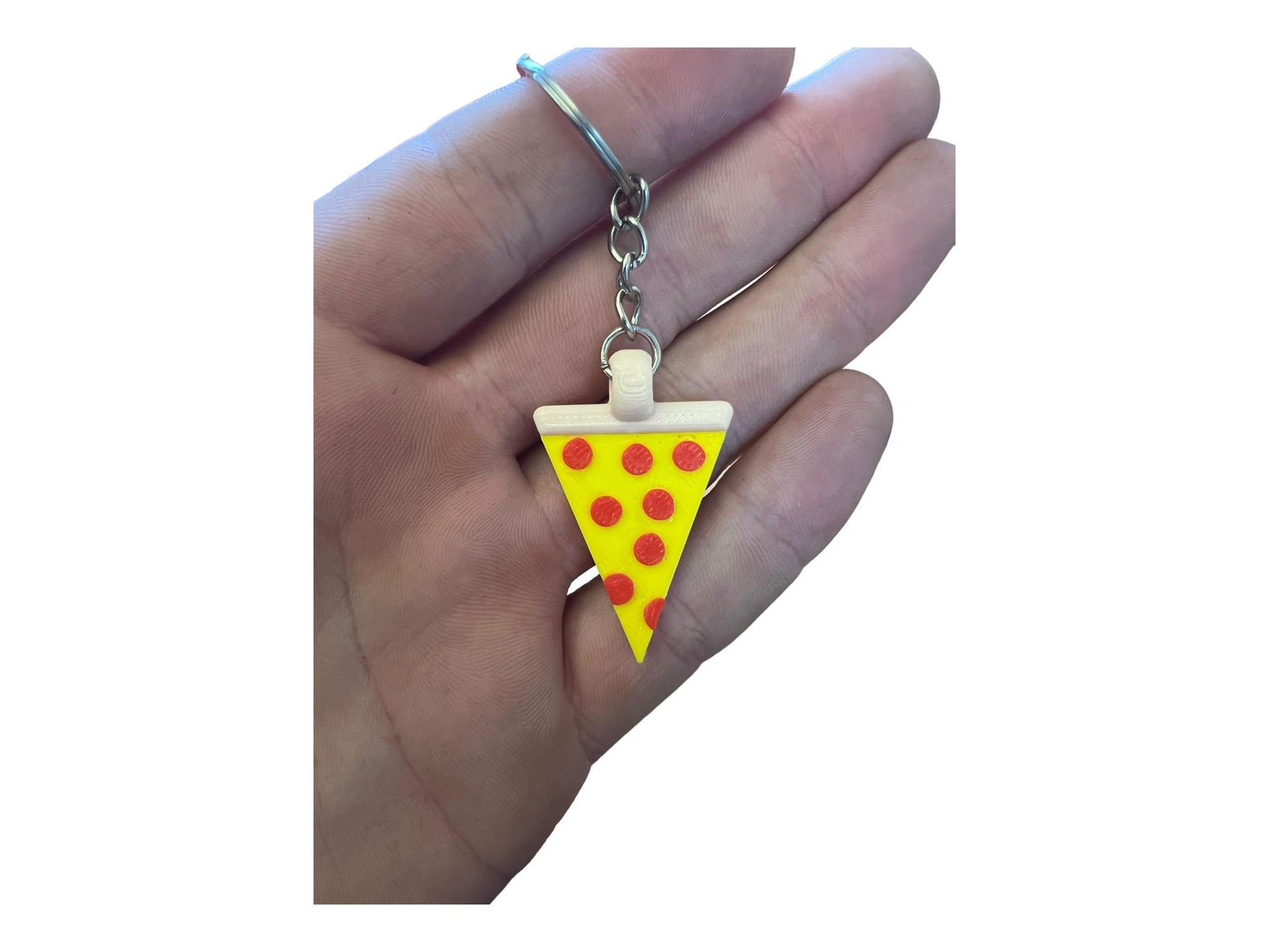 Pizza Lover's Essential! 3D Printed Slice Keychain Charm