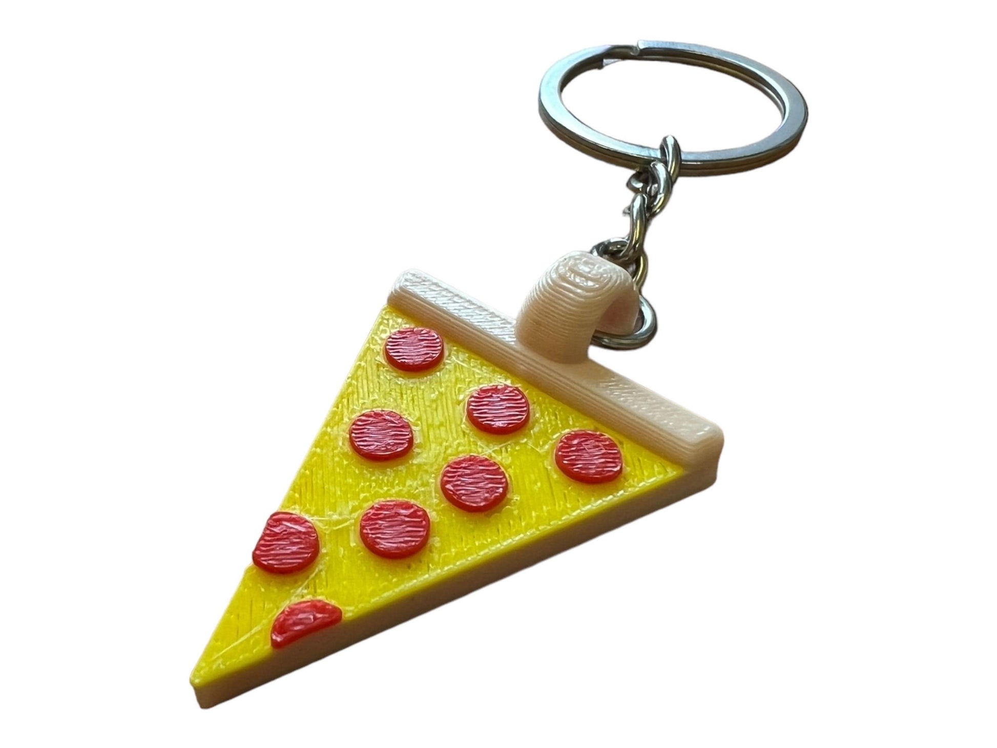 Pizza Lover's Essential! 3D Printed Slice Keychain Charm