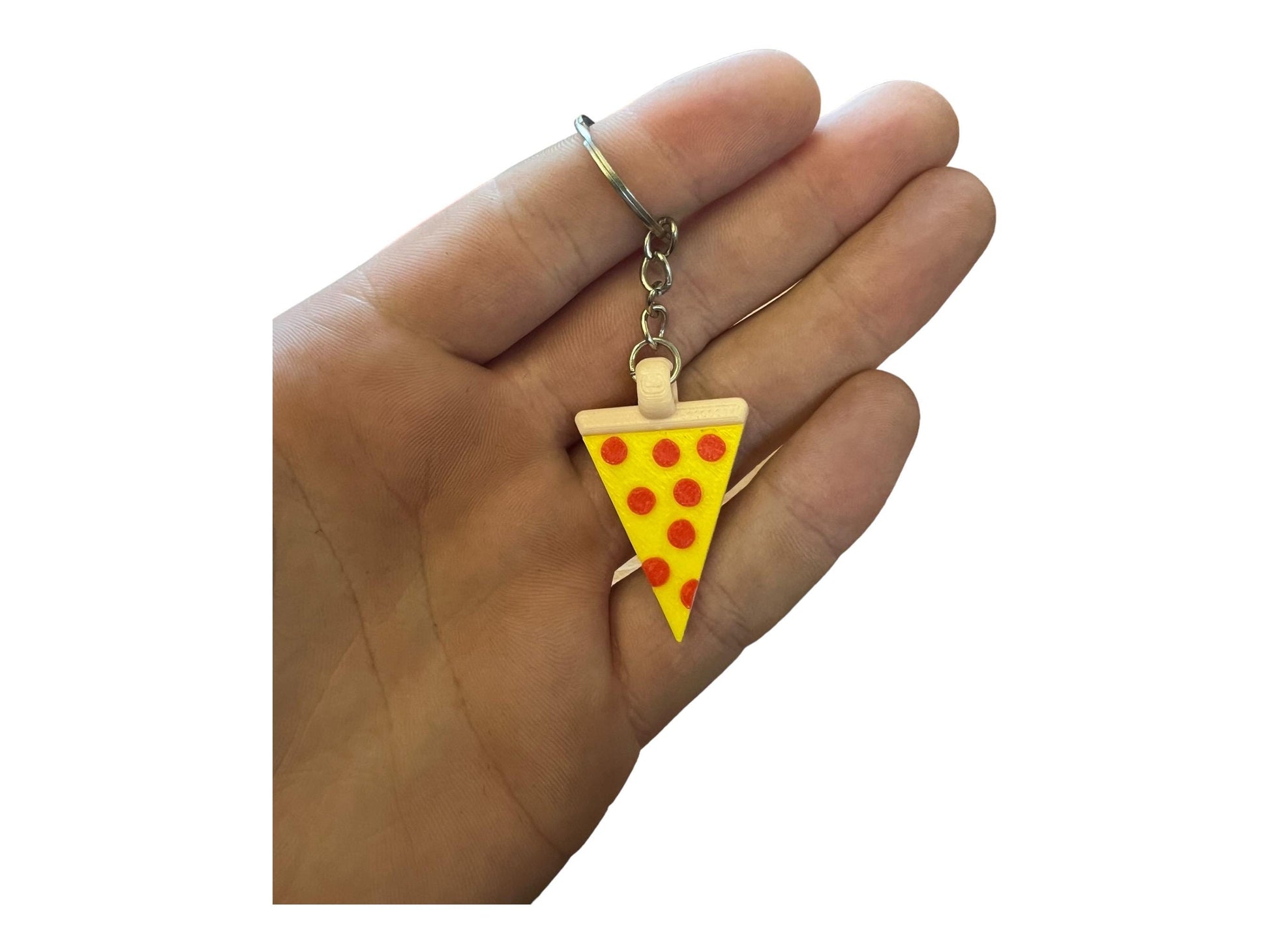 Pizza Lover's Essential! 3D Printed Slice Keychain Charm