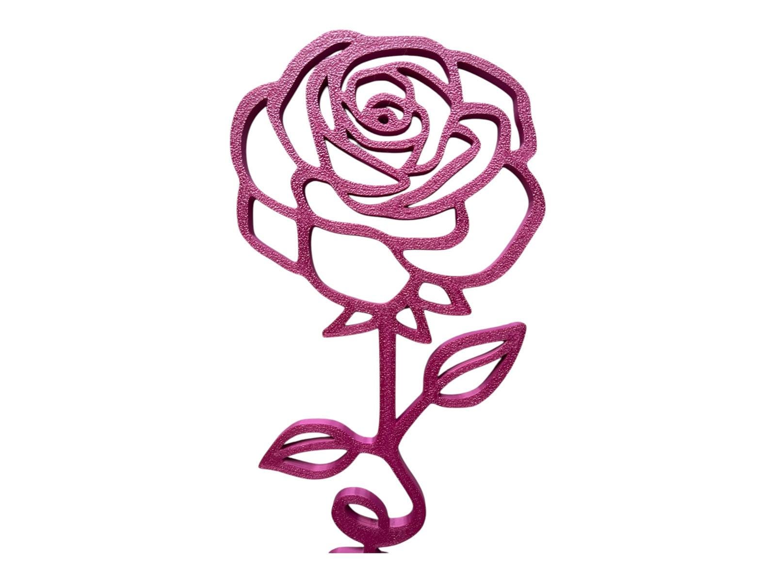 3D Printed Valentines Day Rose Flower | Romantic Gift for Him & Her | Unique Desk Decor