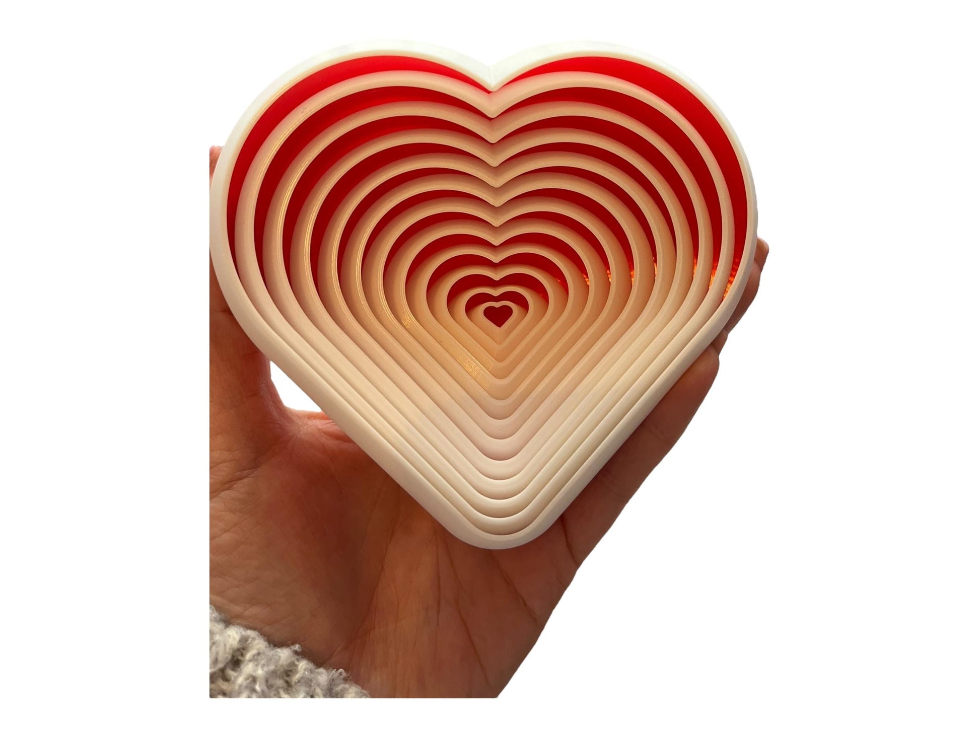 The Fidget Heart Tornado | 3D Printed Fidget Heart | Sensory | ASMR | Tinker Tool | Stress Relieve Desk Toy