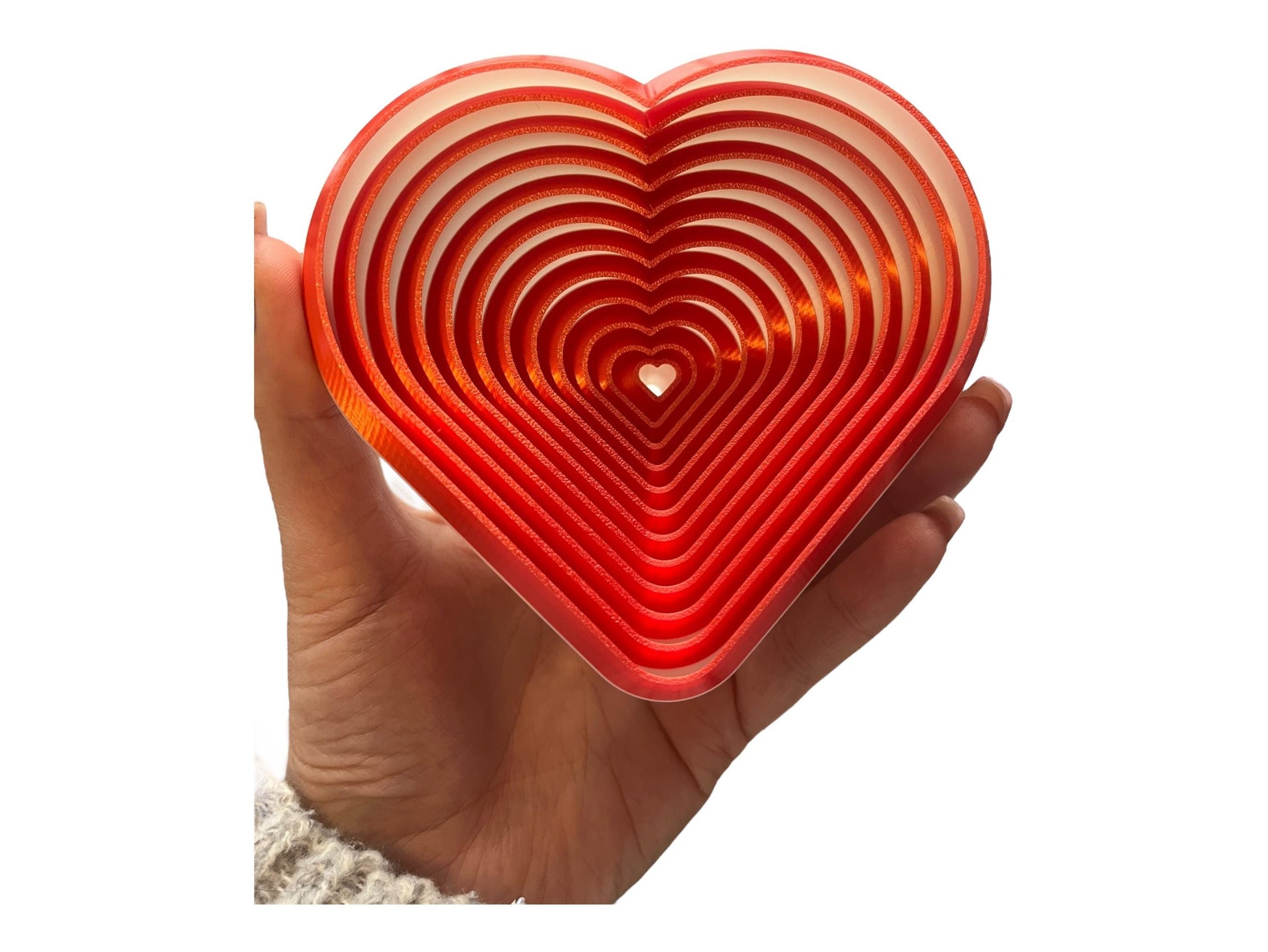 The Fidget Heart Tornado | 3D Printed Fidget Heart | Sensory | ASMR | Tinker Tool | Stress Relieve Desk Toy