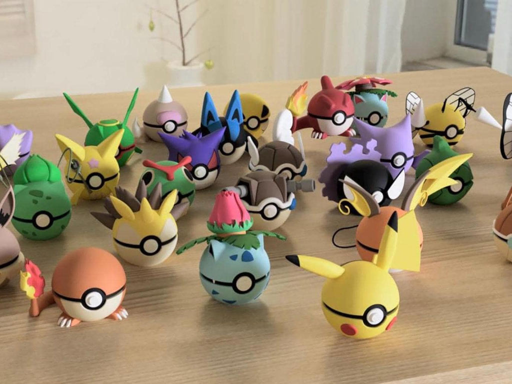 a group shot of all the pokemon pokeballs