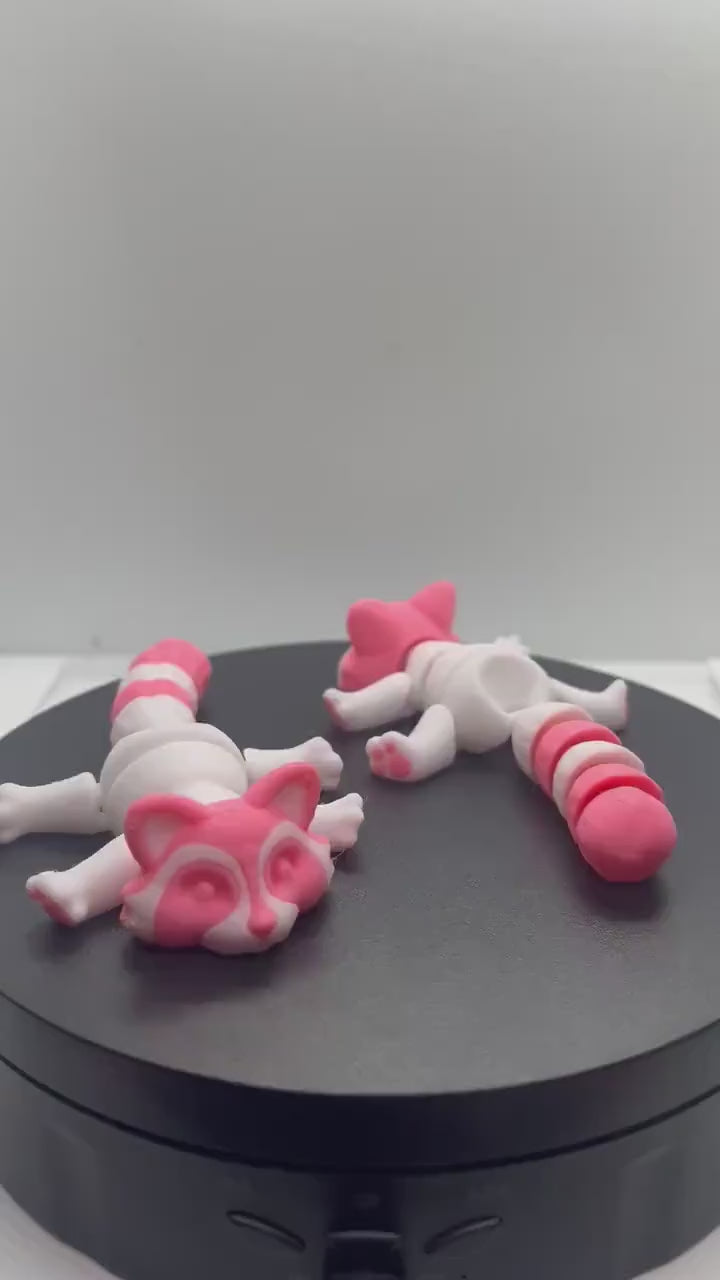 Raccoon Fidget Toy - Cute 3D Printed Raccoon Toy for Relaxation | ADHD | Stocking Filler