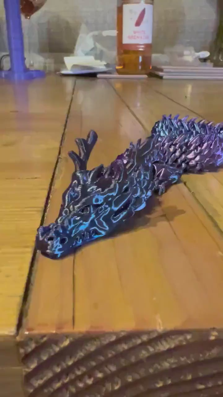 Flexible Dragon Fidget Toy | Articulated Figurine for Endless Adventure | Whimsical Desk Decor and Playmate
