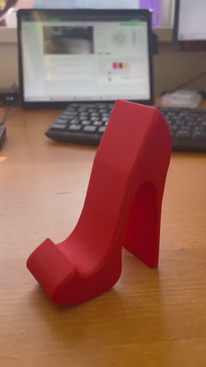 High Heel Shoe Phone Stand | 3D Printed Decorative Phone Holder | Fun Gift for Her