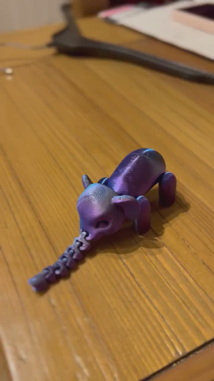 Elephant Gift - 3D-Printed Flexible Elephant Fidget Toy | Desk Toy | Sensory Toy